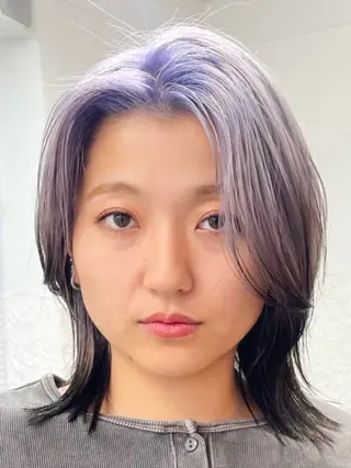 ミディアム カラー ヘアアレンジ 🦠デザインカラー/ 魚瀬あおい🦠のヘアスタイル