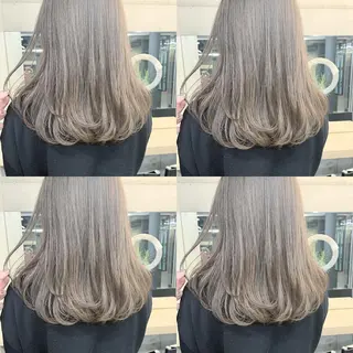 セミロング 透明感/オリーブ/ グレージュ/YUKAのヘアスタイル