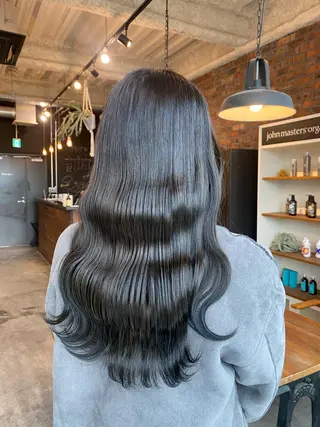 セミロング カラー the BRIDGE 加藤みのりのヘアスタイル