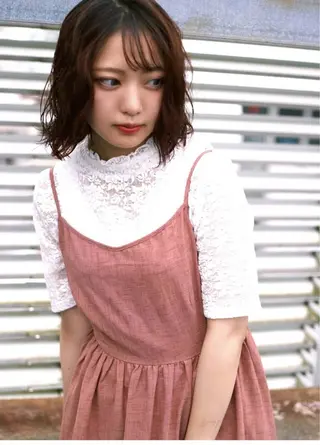 ミディアム カラー ケアブリーチ /髪質 改善/古橋圭史郎のヘアスタイル