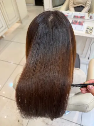 セミロング カラー ツヤ重視 ワンカラー🫧Mioのヘアスタイル