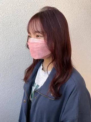 セミロング カラー 柳澤 和也のヘアスタイル