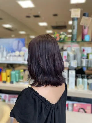 ミディアム カラー クロスパーマ/うる艶 カラー/Kurumiのヘアスタイル