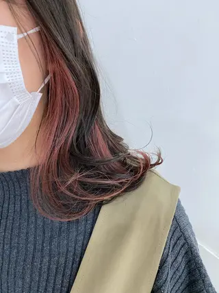 ミディアム カラー ツキノキ ミナのヘアスタイル