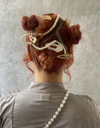 ミディアム 羽エクステ/シール エクステ/横浜駅5分のヘアスタイル