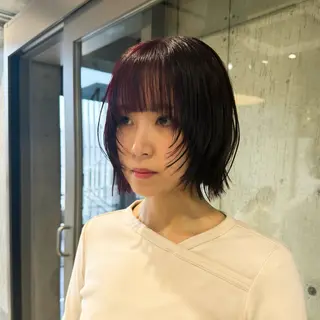 ショート カラー 透明感/血色カラー/ 似合せレイヤー/ゆいのヘアスタイル