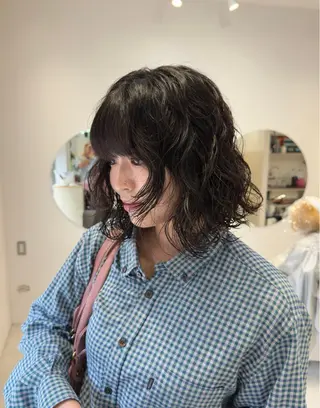 ミディアム パーマ パーマ/ボブ /レイヤー チヒロのヘアスタイル