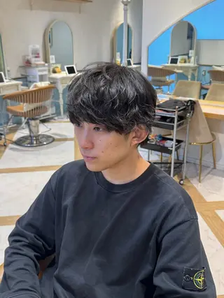 メンズ Lond  strada所属・ハクヤ心斎橋 パーマ/縮毛矯正のヘアスタイル