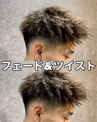 ショート カラー パーマ メンズ シュンヤ🔥メンズ パーマ特化🔥新小岩のヘアスタイル