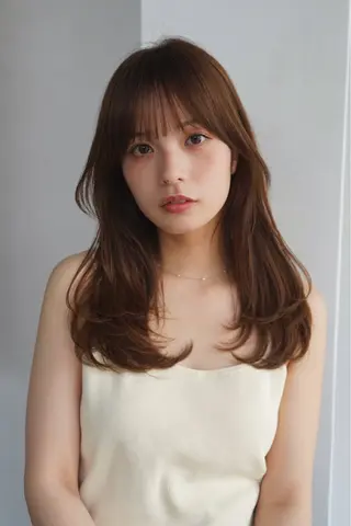 ロング カラー パーマ 米本 圭吾のヘアスタイル