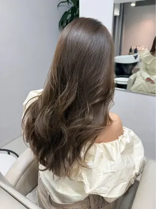 ロング カラー 🪞透けヘア髪質改善 艶ベージュ/nagiのヘアスタイル