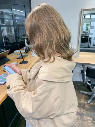 ミディアム カラー メンズパーマ メンズ特化ryoのヘアスタイル