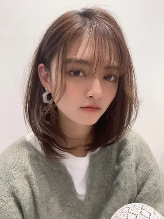 ミディアム カラー パーマ ヘアアレンジ メンズ キッズ ネイル マツエク・マツパ 韓国ヘア/髪質改善 /Harunaのヘアスタイル