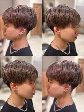 メンズ ✨艶カラーと縮毛矯正 🦖しんのすけ🦖のヘアスタイル