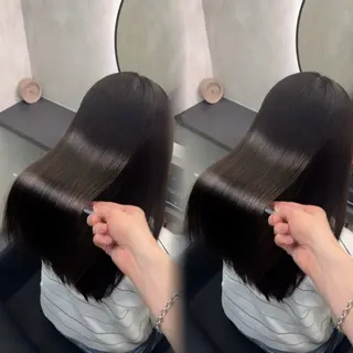 ロング ヘアアレンジ 新宿 /髪質改善/ 縮毛矯正/ヒュウガのヘアスタイル