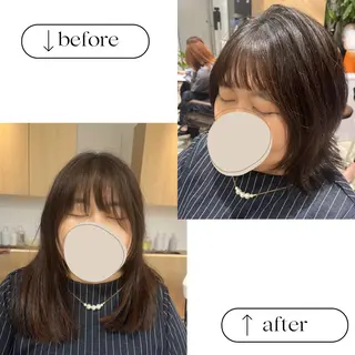 ミディアム Le clic ALPHA所属・小顔似合わせカット/ レイヤー/mai‪のヘアスタイル