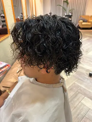 ショート パーマ HAIR'S Lunetta abeno所属・お支払いは現金のみ MIZUKI💜🎀のヘアスタイル