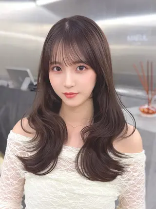 セミロング カラー MAEUL NAGOYA所属・前髪顔周り/レイヤー 韓国/桔川恒のヘアスタイル