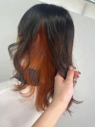 セミロング カラー リルフェアリー 磐田店のヘアスタイル