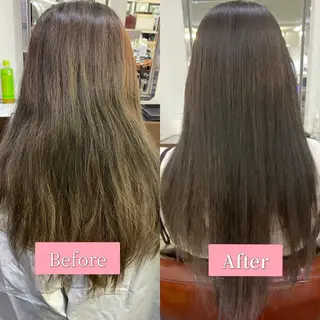 ロング カラー エジリ ナナハのヘアスタイル