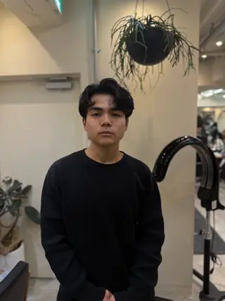 メンズ 赤木蓮/メンズ特化 パーマ/ハイトーンのヘアスタイル