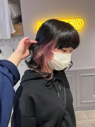 セミロング カラー ヘアアレンジ neon hair所属・🩵 JURI🩵のヘアスタイル