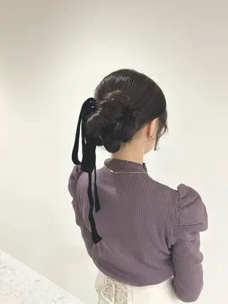 ロング ヘアアレンジ 🩰ニシムラヒカリ 半個室salon♡*のヘアスタイル