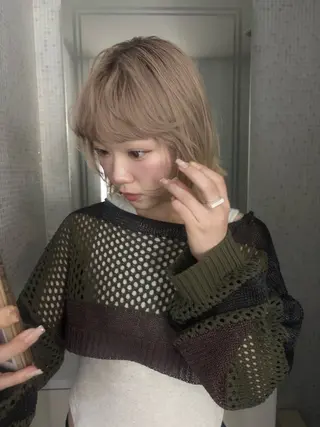 ショート カラー ヘアアレンジ ニュアンスカラー🧶 nanacoのヘアスタイル