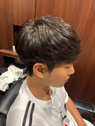 ミディアム メンズ 小松 美雄のヘアスタイル