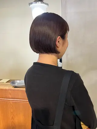 ショート カラー 薬院:今泉/上川美幸 大人ヘア/暗髪カラーのヘアスタイル