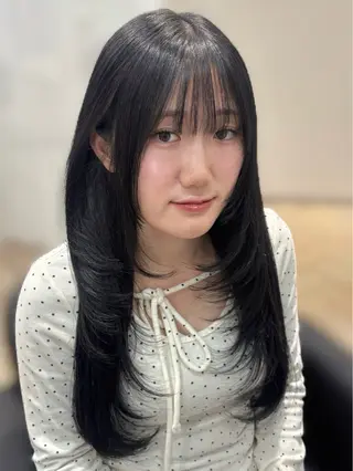 ロング カラー CHAINON×FeM#所属・名駅/sHiHo/透 明感カラー✨🎀/のヘアスタイル