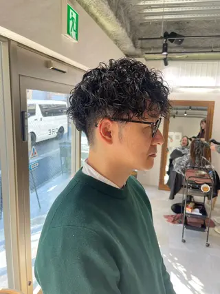 パーマ メンズ 🩵ボブ/レイヤー /髪質改善🩵のヘアスタイル