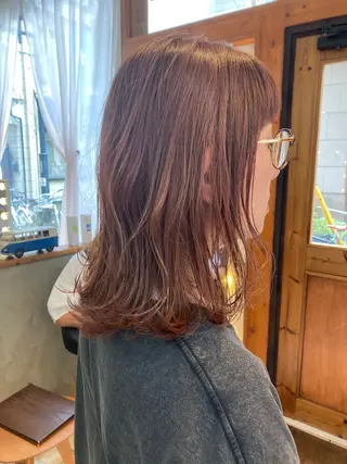 ミディアム カラー fille所属・金子 歩実のヘアスタイル