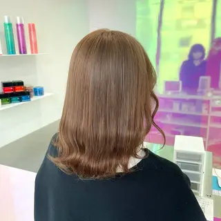 ミディアム カラー パーマ ヘアアレンジ メンズ 🤍透明感カラー🤍 ブリーチ🤍AINEのヘアスタイル