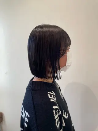 ショート ボブ/インナーカラー /眉毛/Miyuのヘアスタイル