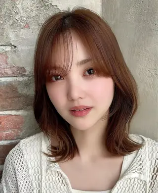 ミディアム 🧡くびれヘア/前髪 顔周り🧡久原結衣のヘアスタイル