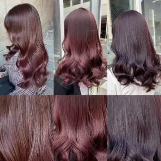 セミロング カラー 大人っぽ♡上品な暖色 ♡ブリーチなし♡のヘアスタイル