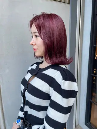 ミディアム fubuki🪷 似合わせカットカラーのヘアスタイル