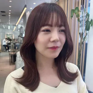 ミディアム カラー メンズ/韓国レイヤー /縮毛矯正/📍爽太のヘアスタイル