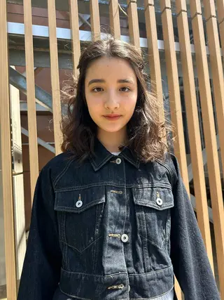 ミディアム カラー パーマ キッズ オトナヘア🌸 harukaのヘアスタイル