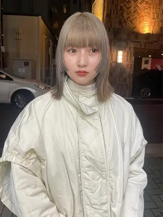 ミディアム ボブカットモデル/パ ーマ/harunaのヘアスタイル