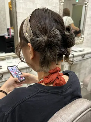 ヘアアレンジ ヘアセット☆ 髪質改善カラー☆まいのヘアスタイル