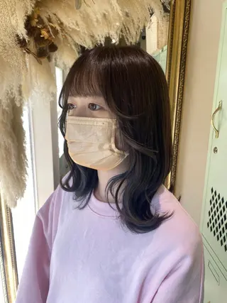 ミディアム カラー 透明感カラー/韓国 ヘア🩶yuri🩵のヘアスタイル