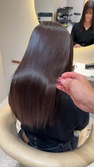 セミロング カラー レイヤー❣️縮毛矯正 川村利幸のヘアスタイル