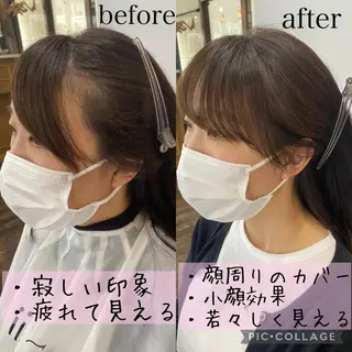 ミディアム カラー ヘアアレンジ ナカジ🌸ロブ/ボブ /前髪🌸のヘアスタイル