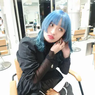 セミロング カラー 艶髪✨ブリーチ職人 井手正康のヘアスタイル