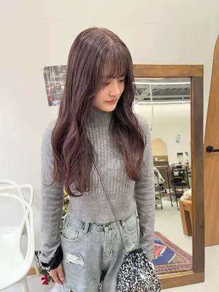 ロング カラー ヘアアレンジ esu 心斎橋店所属・ena/ブリーチなし 心斎橋・ベージュ🎀のヘアスタイル