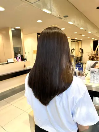 ロング カラー クロスパーマ/うる艶 カラー/Kurumiのヘアスタイル