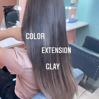 ロング カラー エクステ🩵ブリーチ 韓国ヘア🩵KAEのヘアスタイル