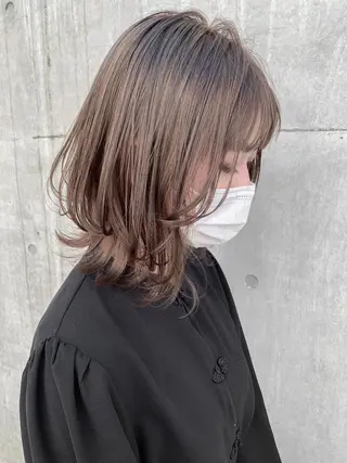 ミディアム カラー ヘアアレンジ yuka .のヘアスタイル